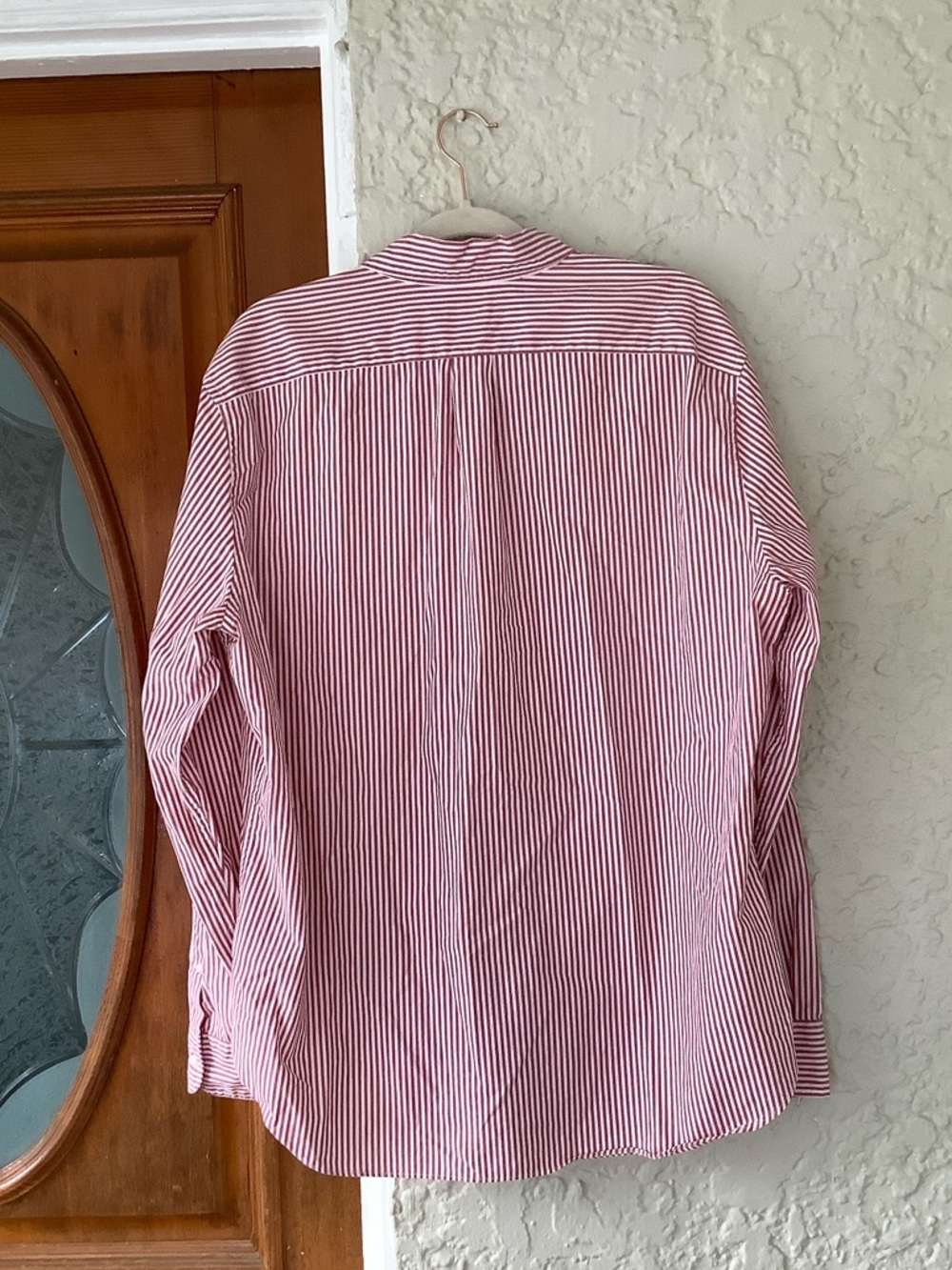 J. Crew Red & White Striped Button-Up Dress Shirt - Picture 3 of 9